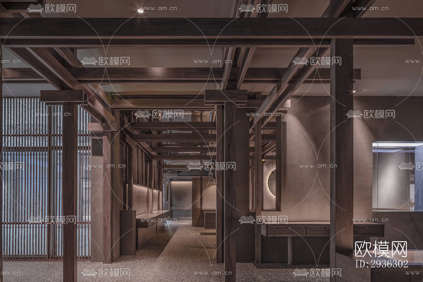 新中式美术博物馆效果图下载（渲染图15）