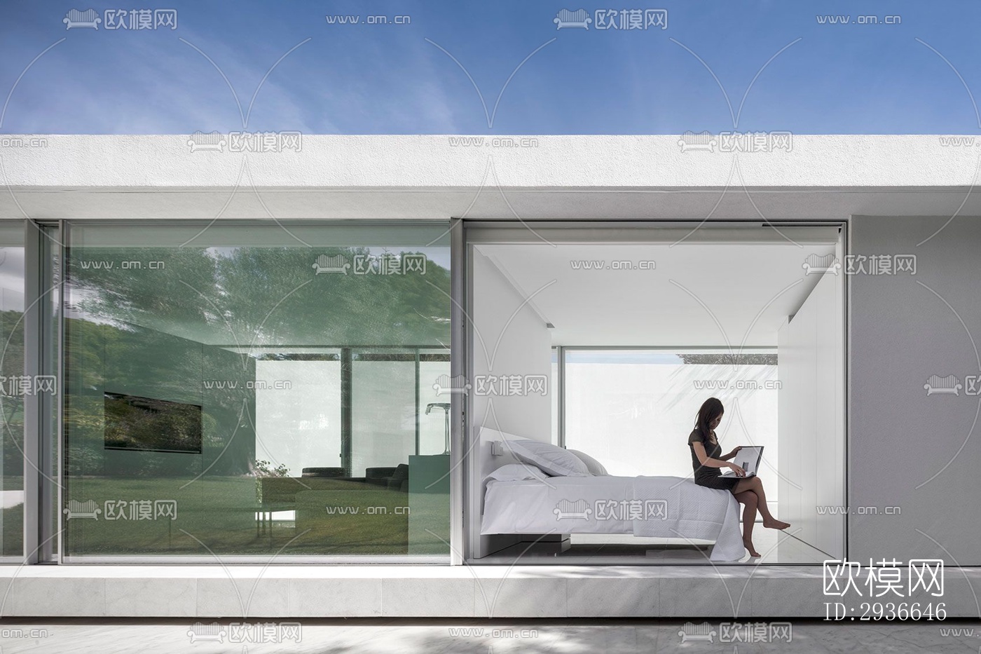 现代居住建筑效果图下载（渲染图18）