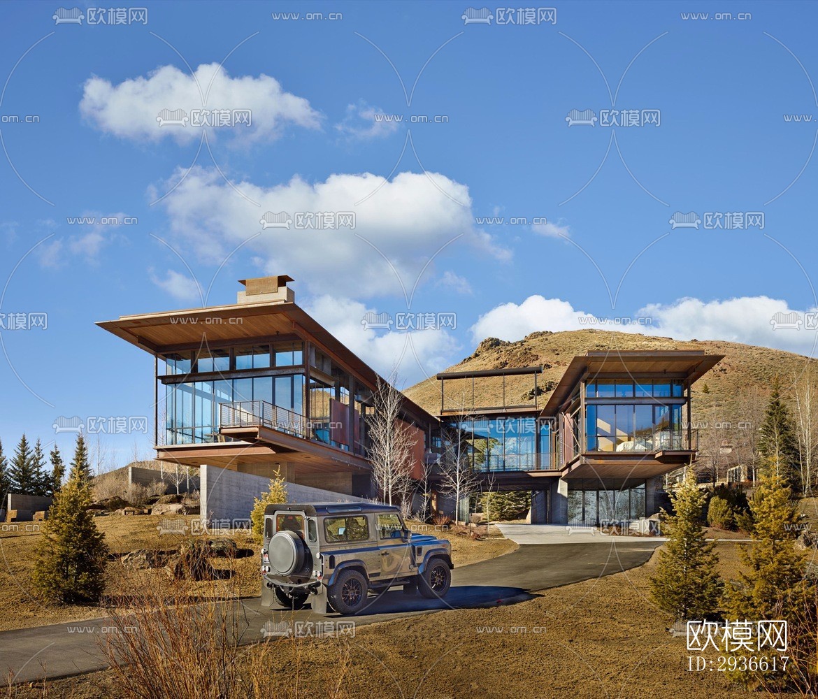 工业风居住建筑效果图下载（渲染图8）