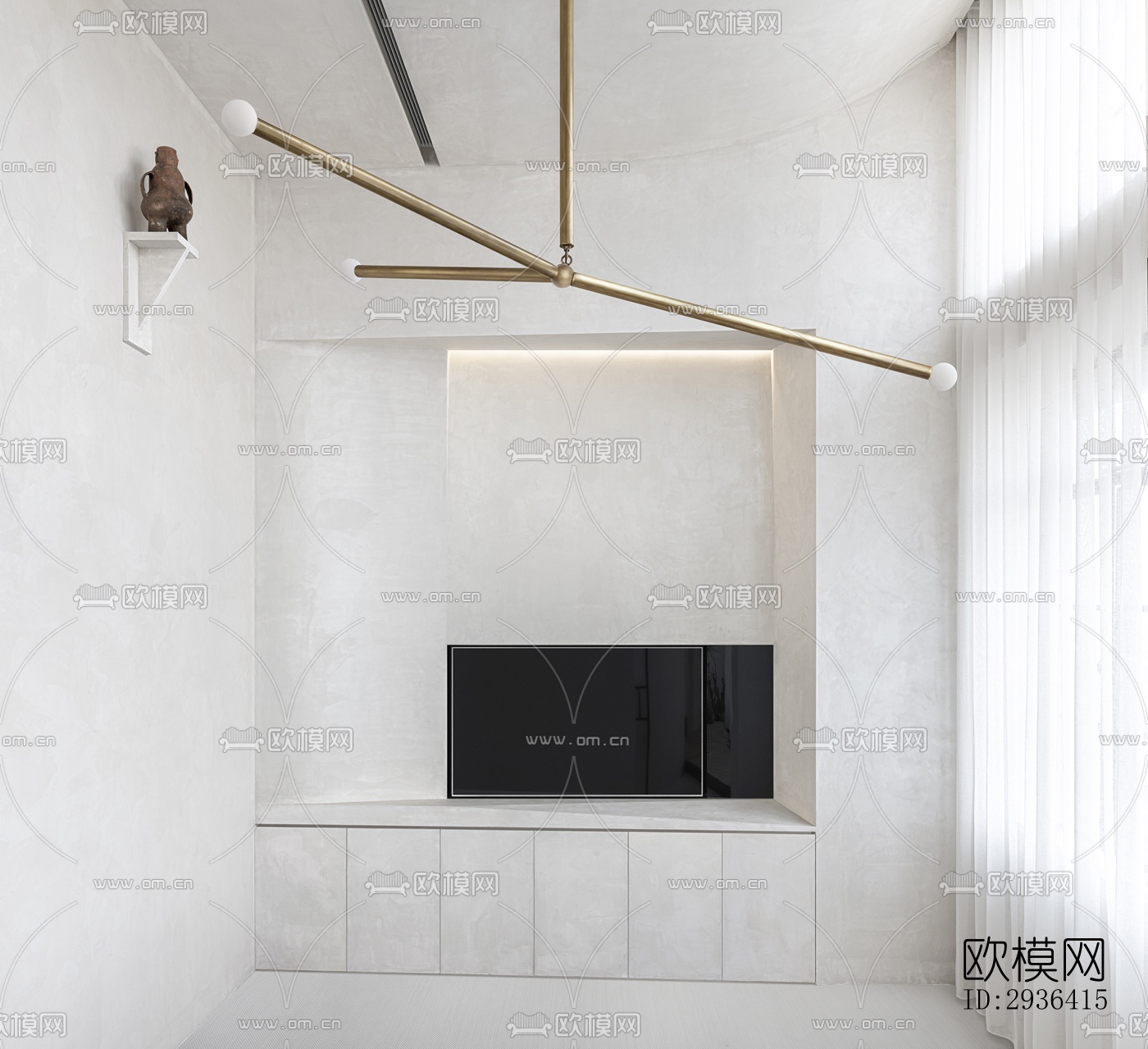 侘寂办公区效果图下载（渲染图18）