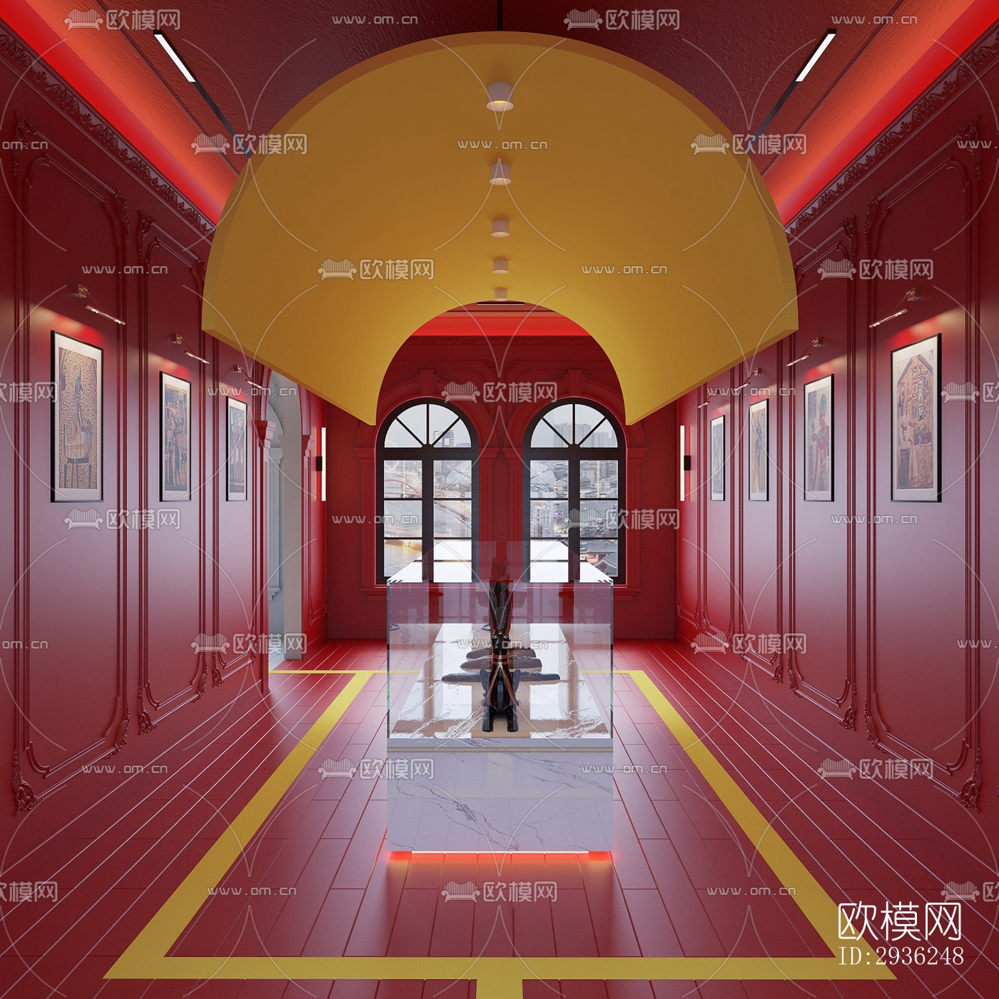 后现代美术博物馆效果图下载（渲染图12）