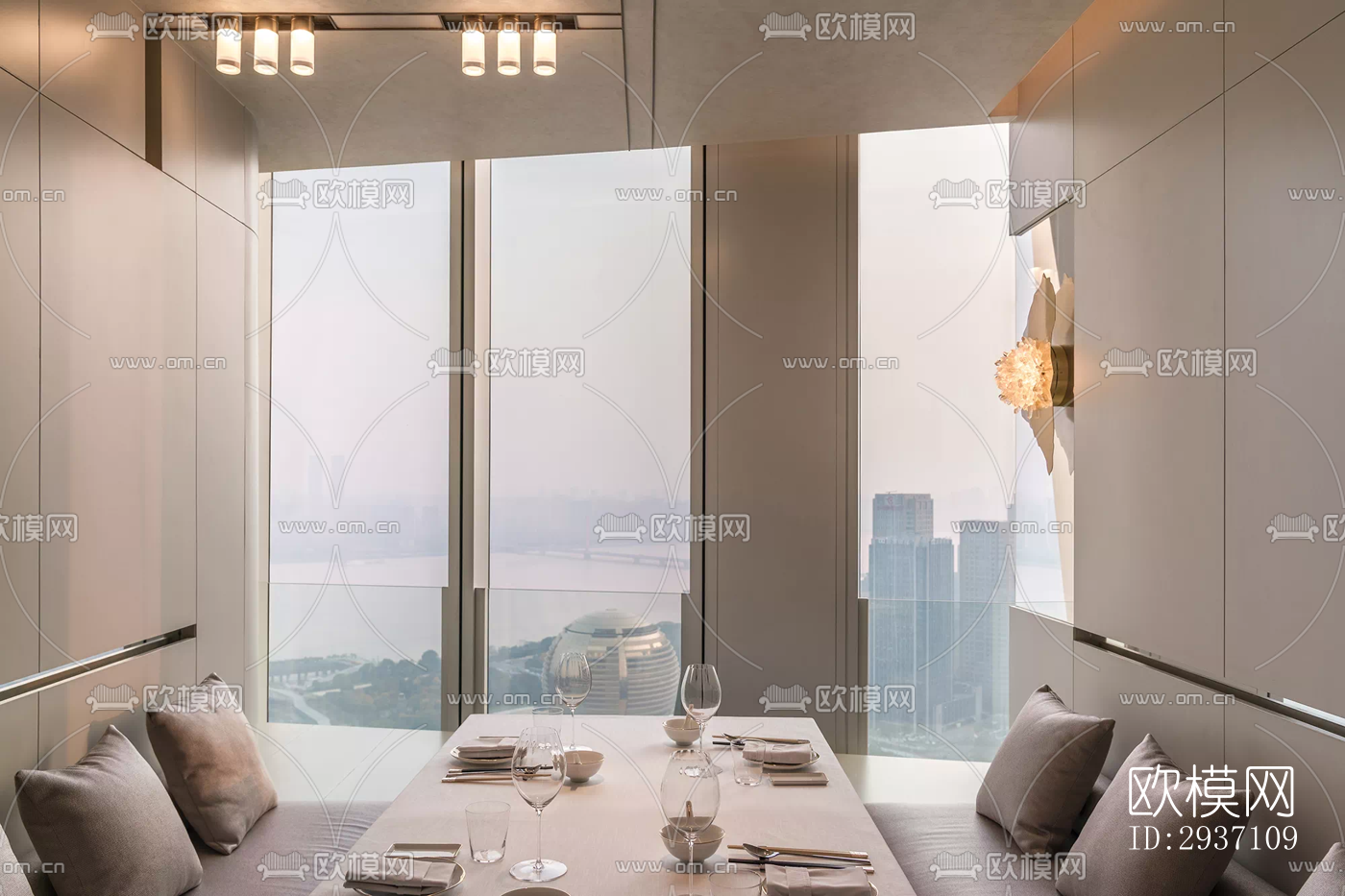 侘寂西餐厅效果图下载（渲染图20）