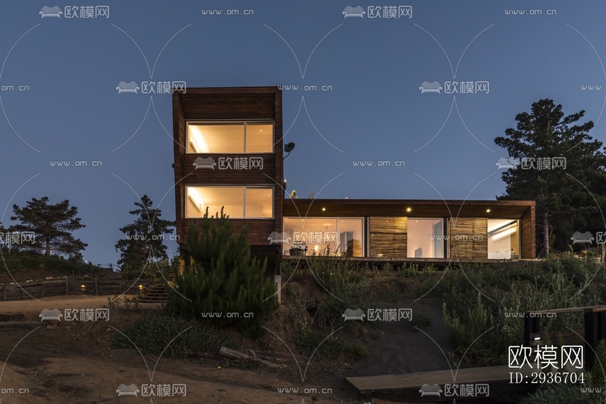 现代居住建筑效果图下载(渲染图1)