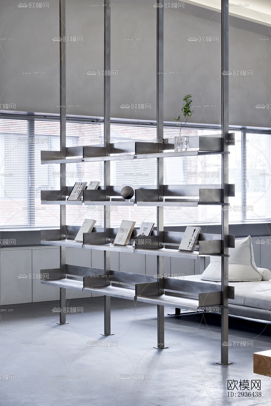 工业风办公区效果图下载（渲染图13）
