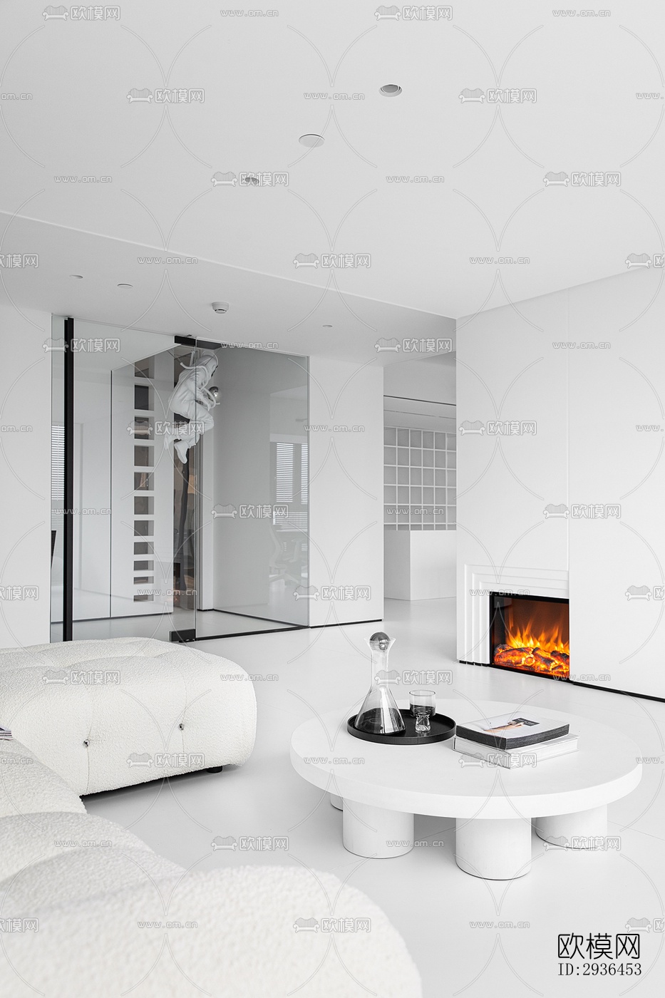 现代办公区效果图下载（渲染图13）