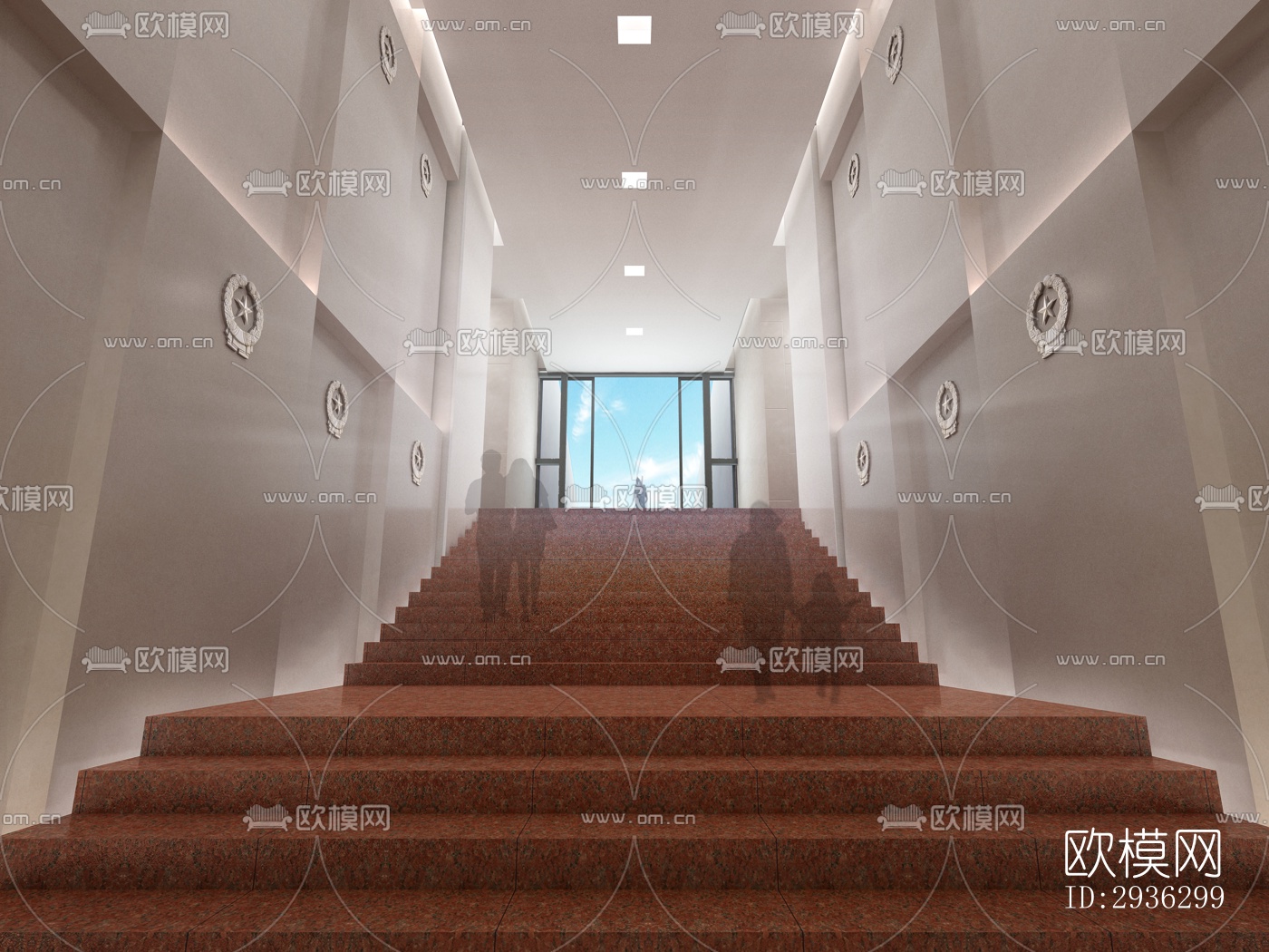 新中式美术博物馆效果图下载（渲染图14）