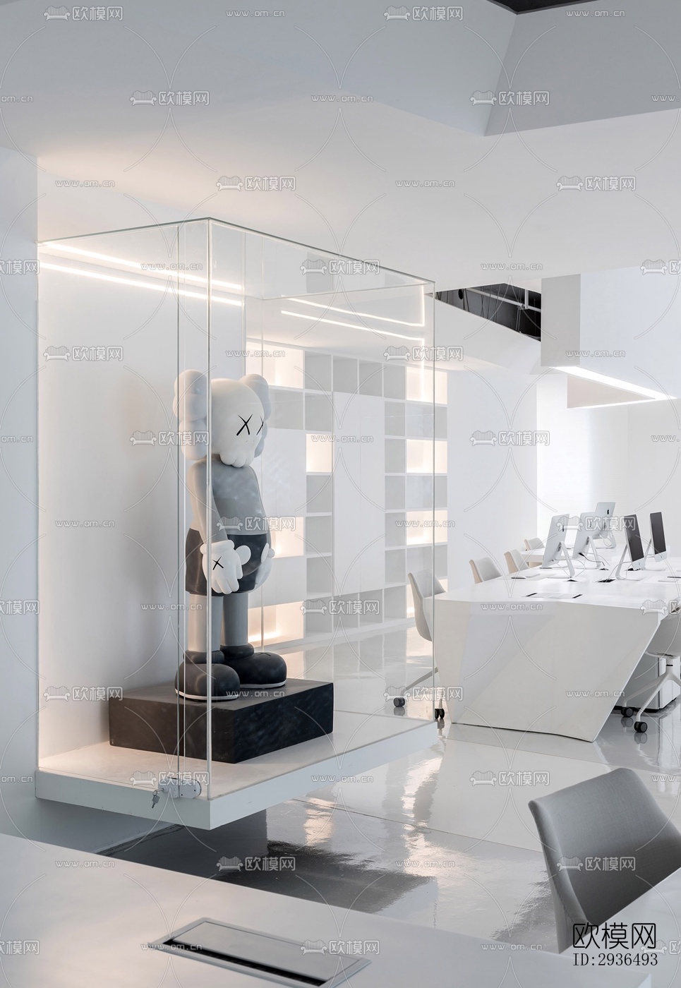 现代办公区效果图下载（渲染图11）