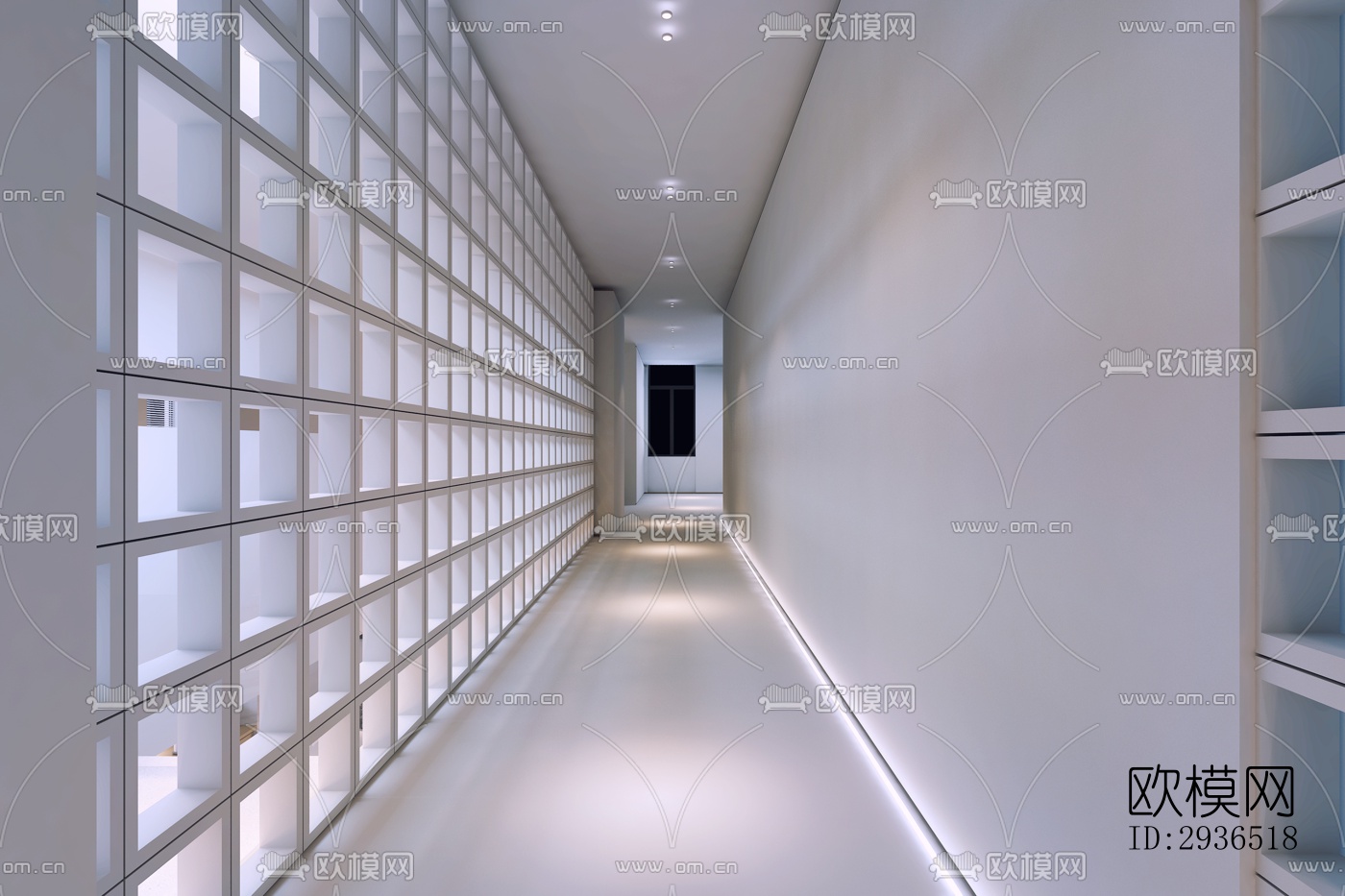 现代办公区效果图下载（渲染图11）