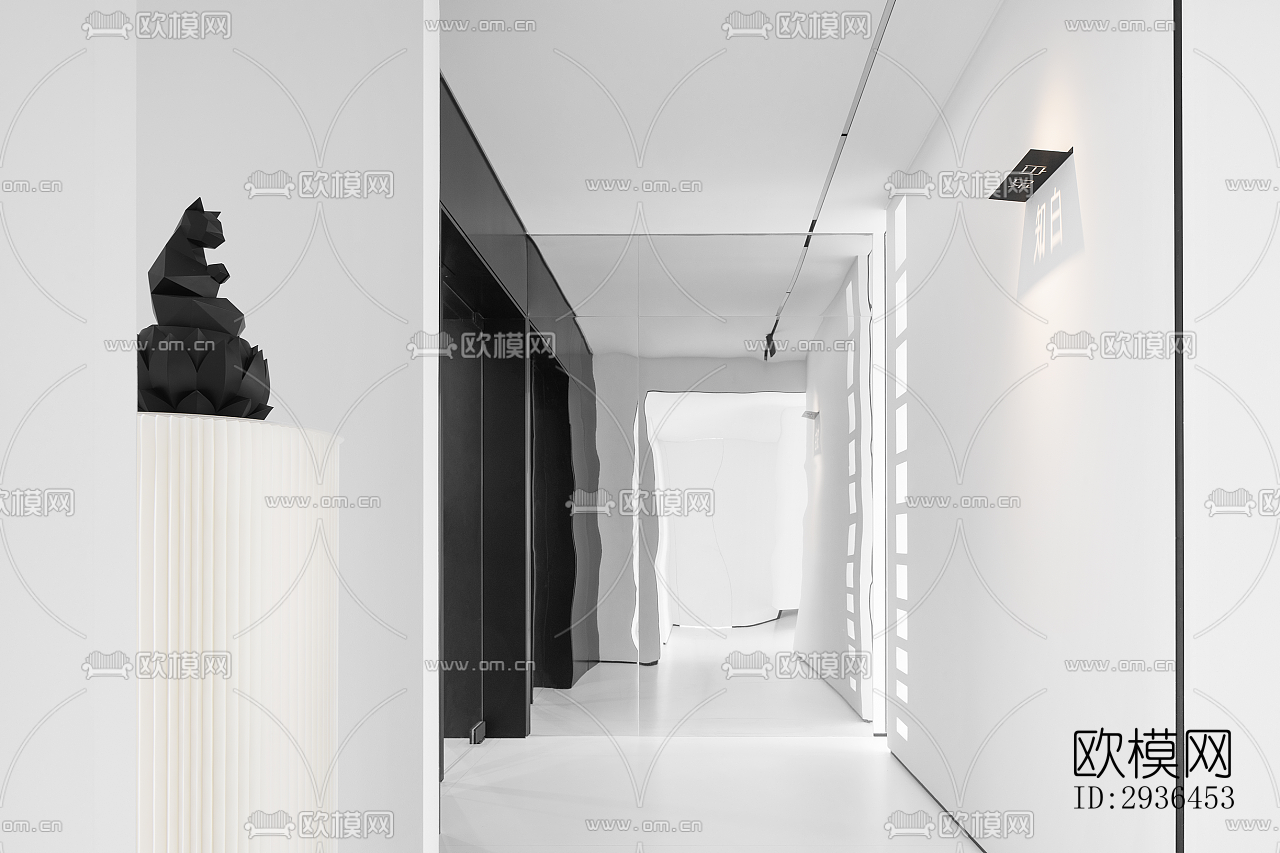 现代办公区效果图下载（渲染图9）