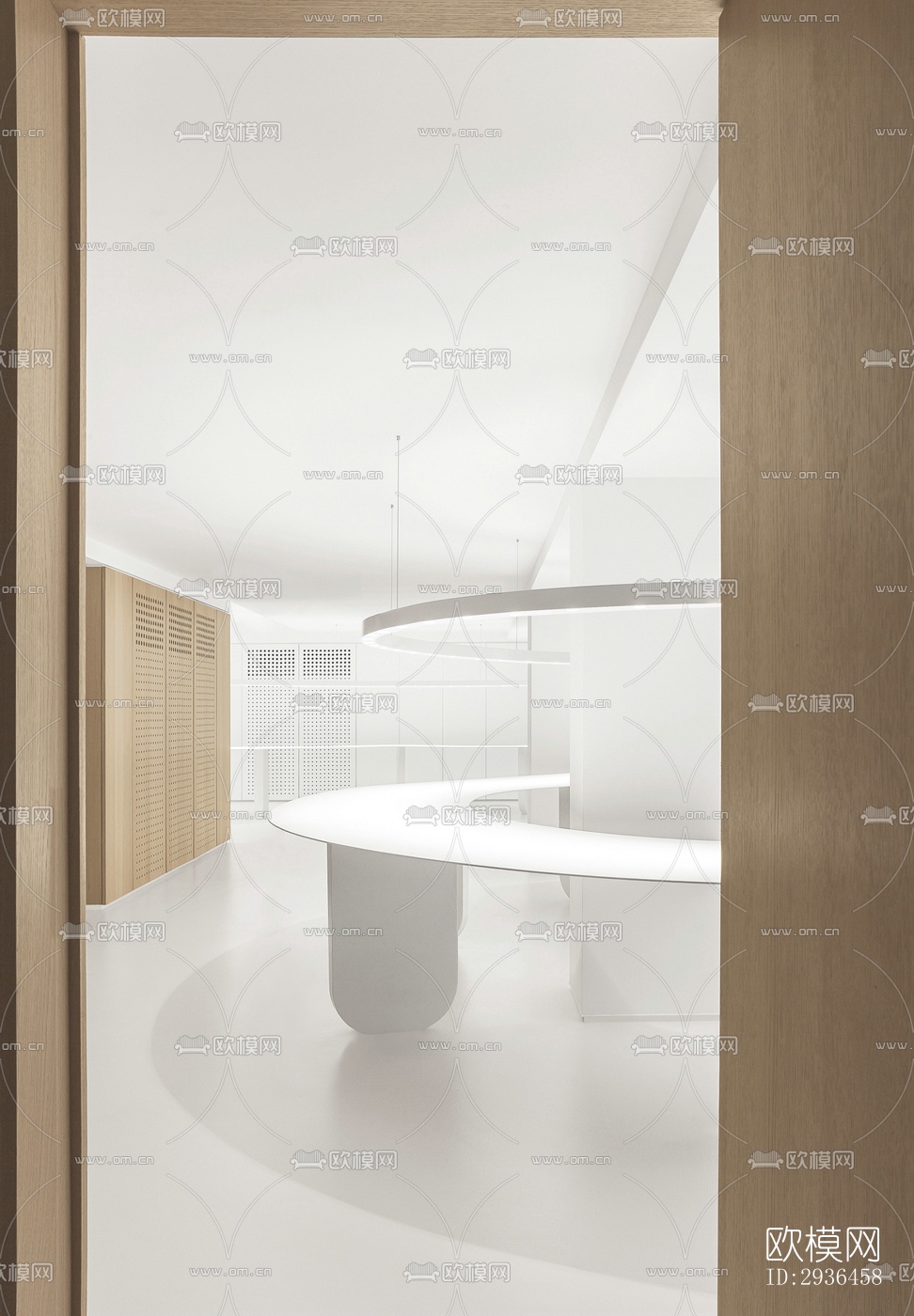 现代办公区效果图下载（渲染图12）