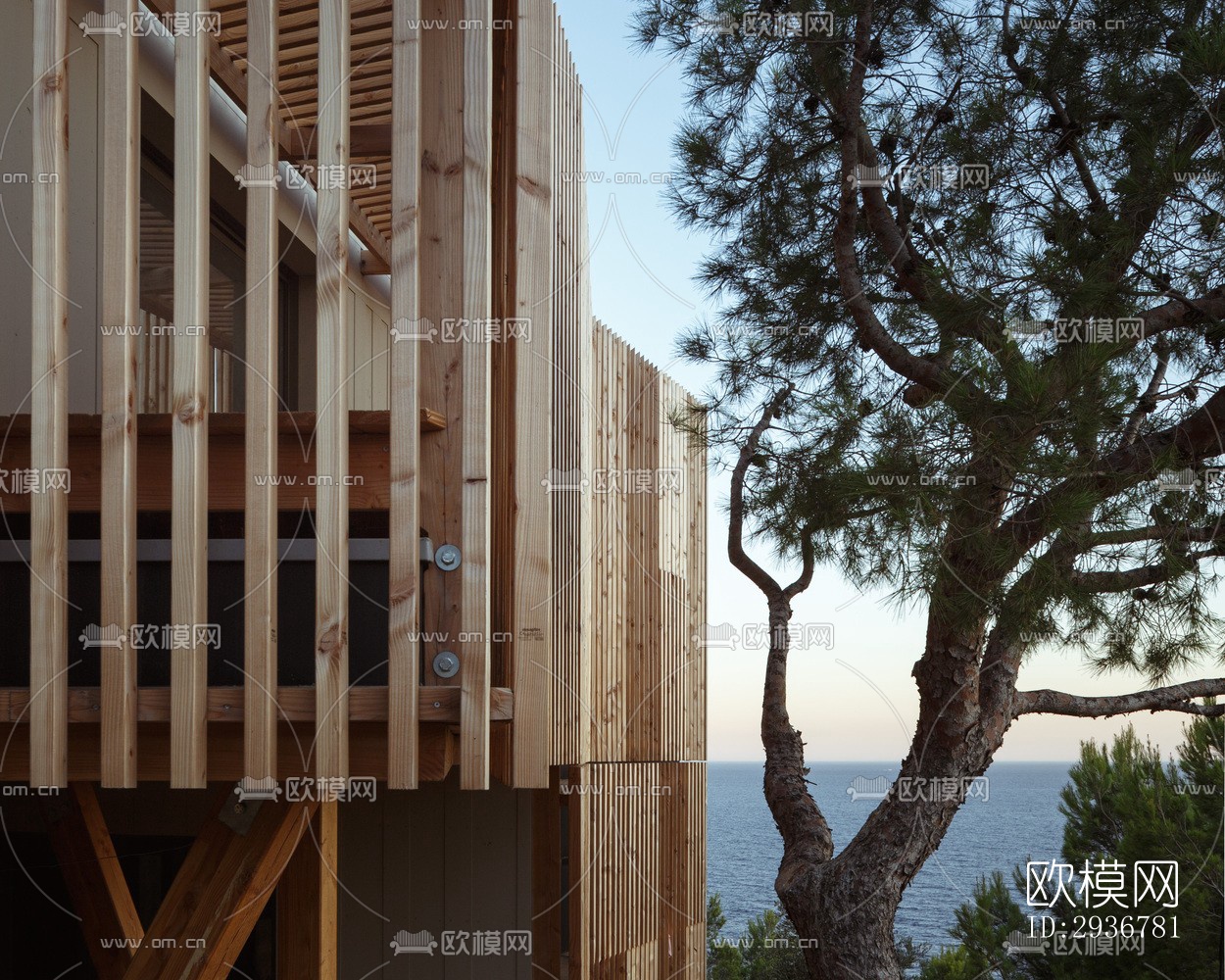 现代居住建筑效果图下载（渲染图8）