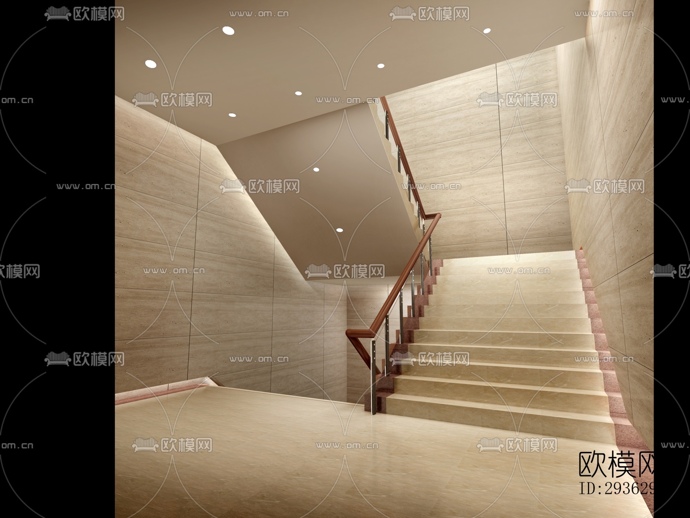 新中式美术博物馆效果图下载（渲染图17）