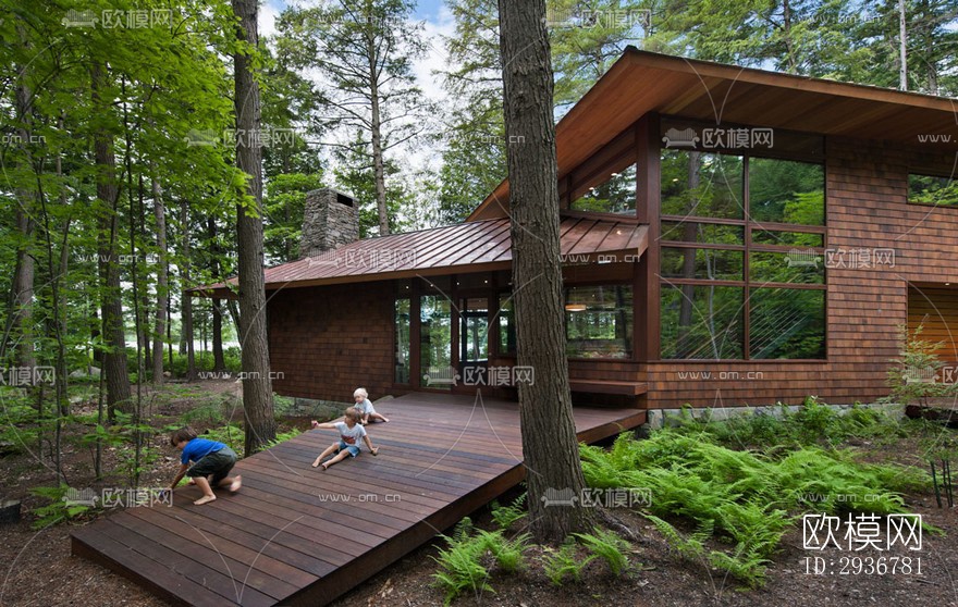 现代居住建筑效果图下载（渲染图15）