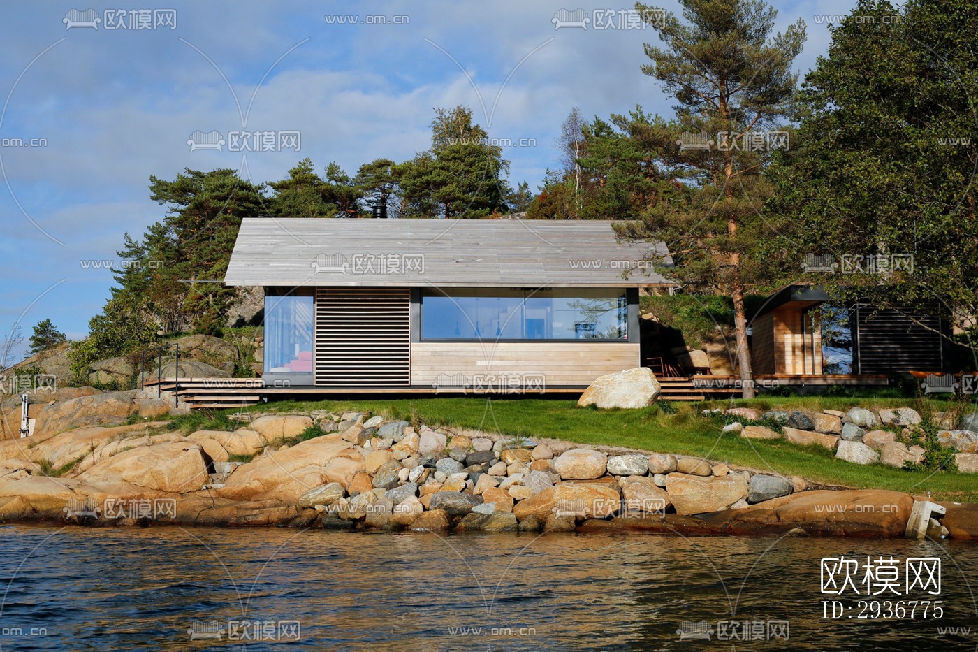 现代居住建筑效果图下载（渲染图19）