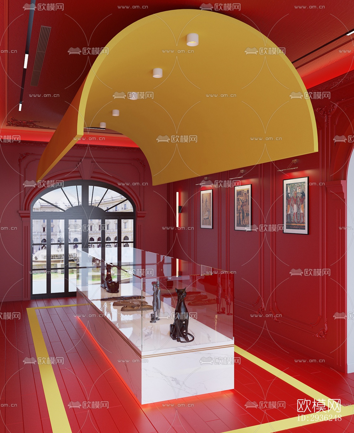 后现代美术博物馆效果图下载（渲染图13）