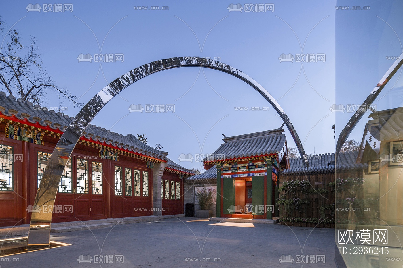 中式美术博物馆效果图下载（渲染图4）