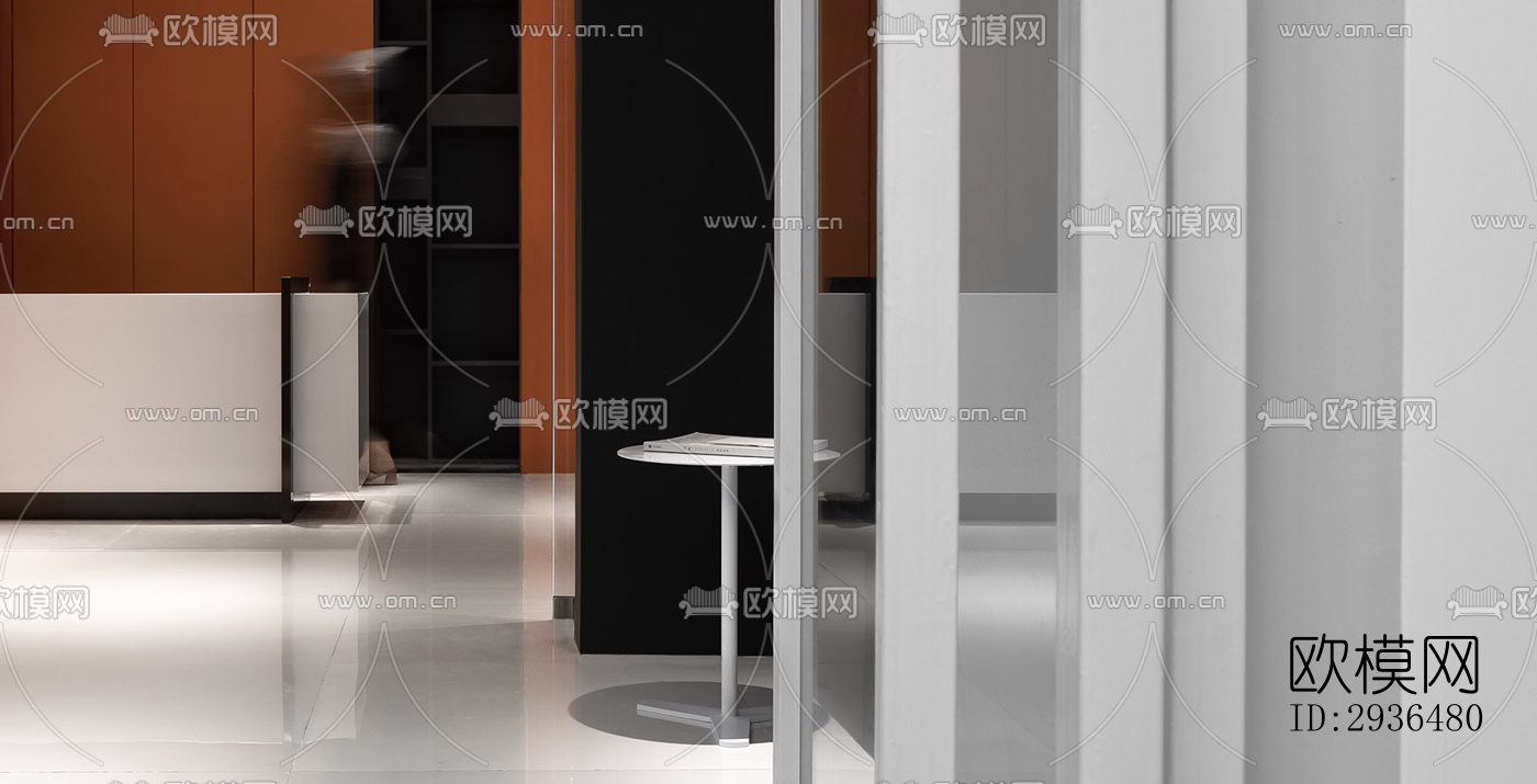 现代办公区效果图下载（渲染图3）