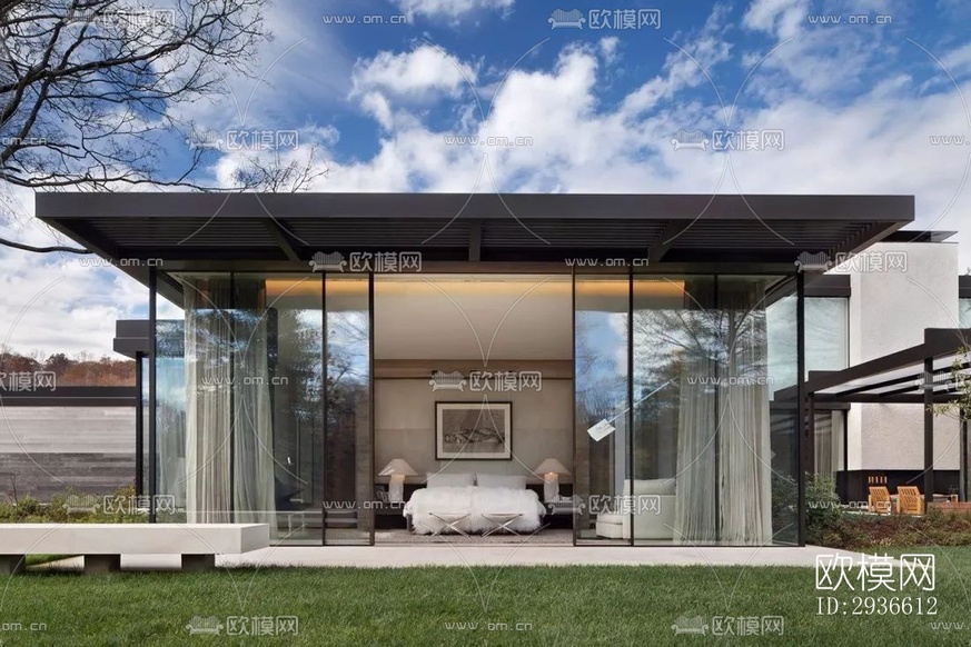 工业风居住建筑效果图下载(渲染图19)