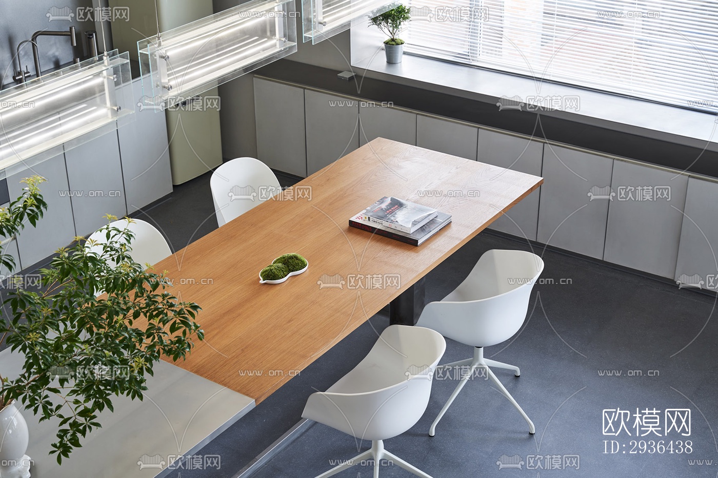 工业风办公区效果图下载（渲染图11）