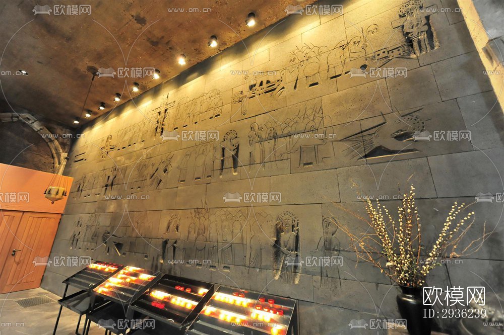 中古风美术博物馆效果图下载（渲染图1）