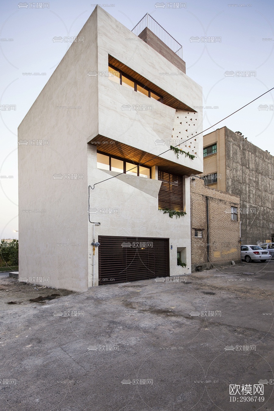 现代居住建筑效果图下载（渲染图13）