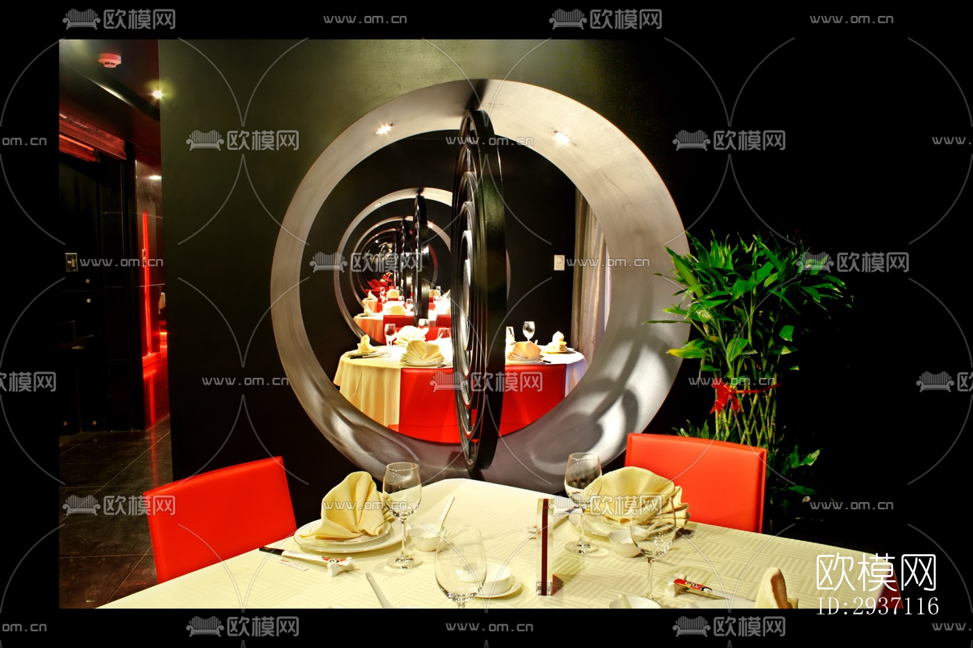 后现代西餐厅效果图下载（渲染图8）