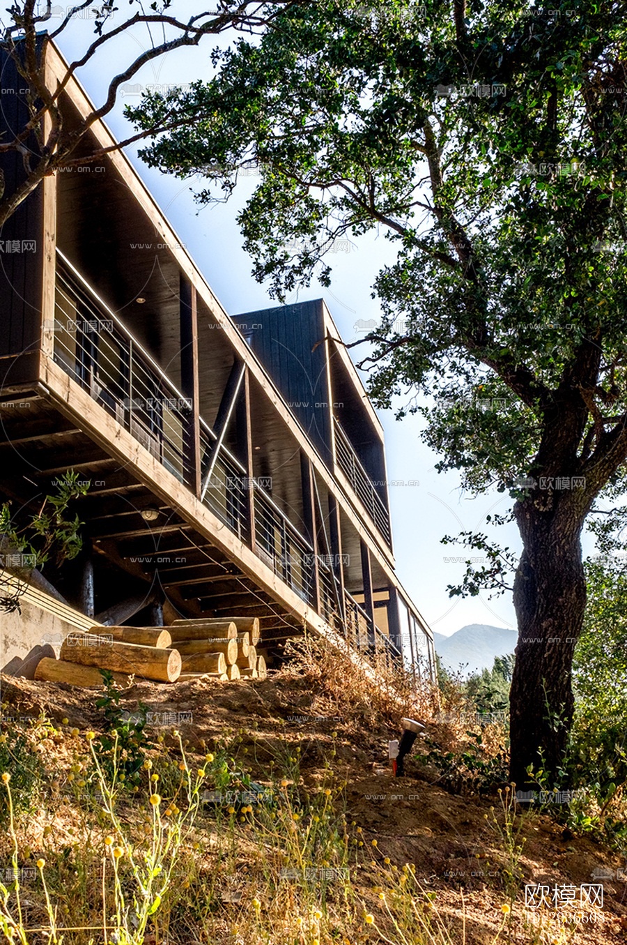 工业风居住建筑效果图下载（渲染图13）