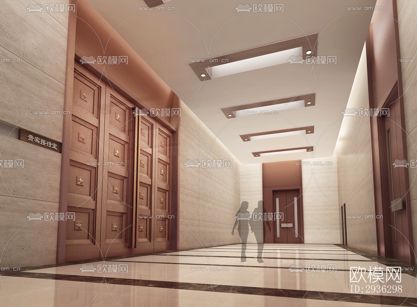 新中式美术博物馆效果图下载（渲染图3）