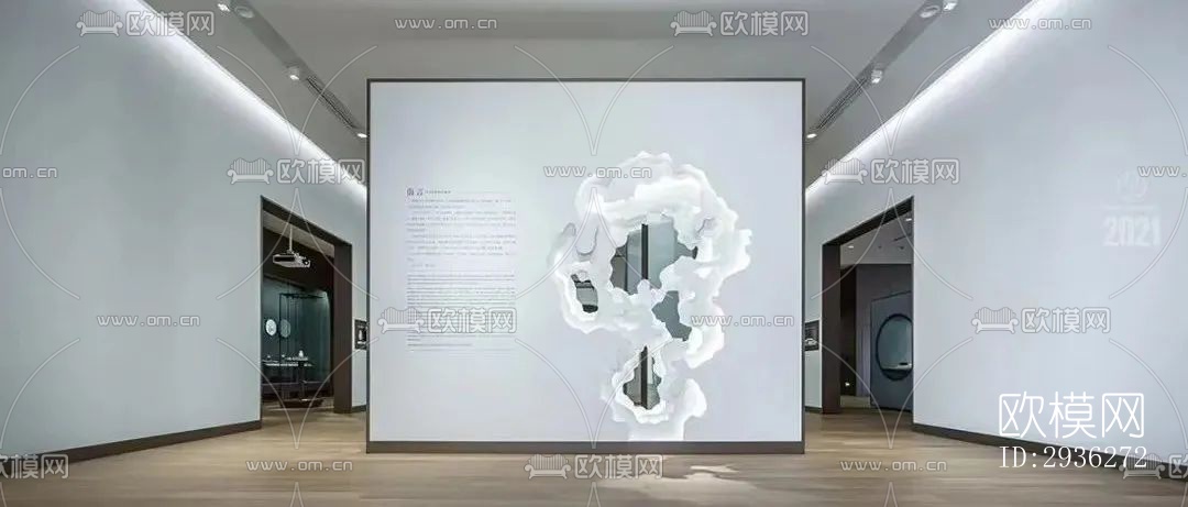 新中式美术博物馆效果图下载（渲染图9）