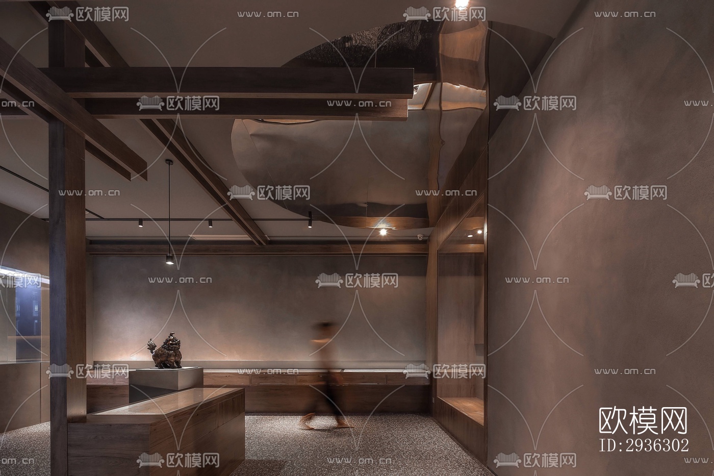 新中式美术博物馆效果图下载（渲染图7）