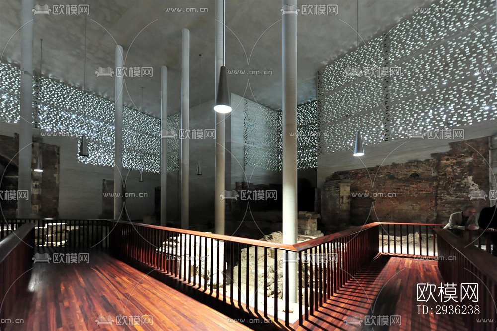 中古风美术博物馆效果图下载（渲染图2）