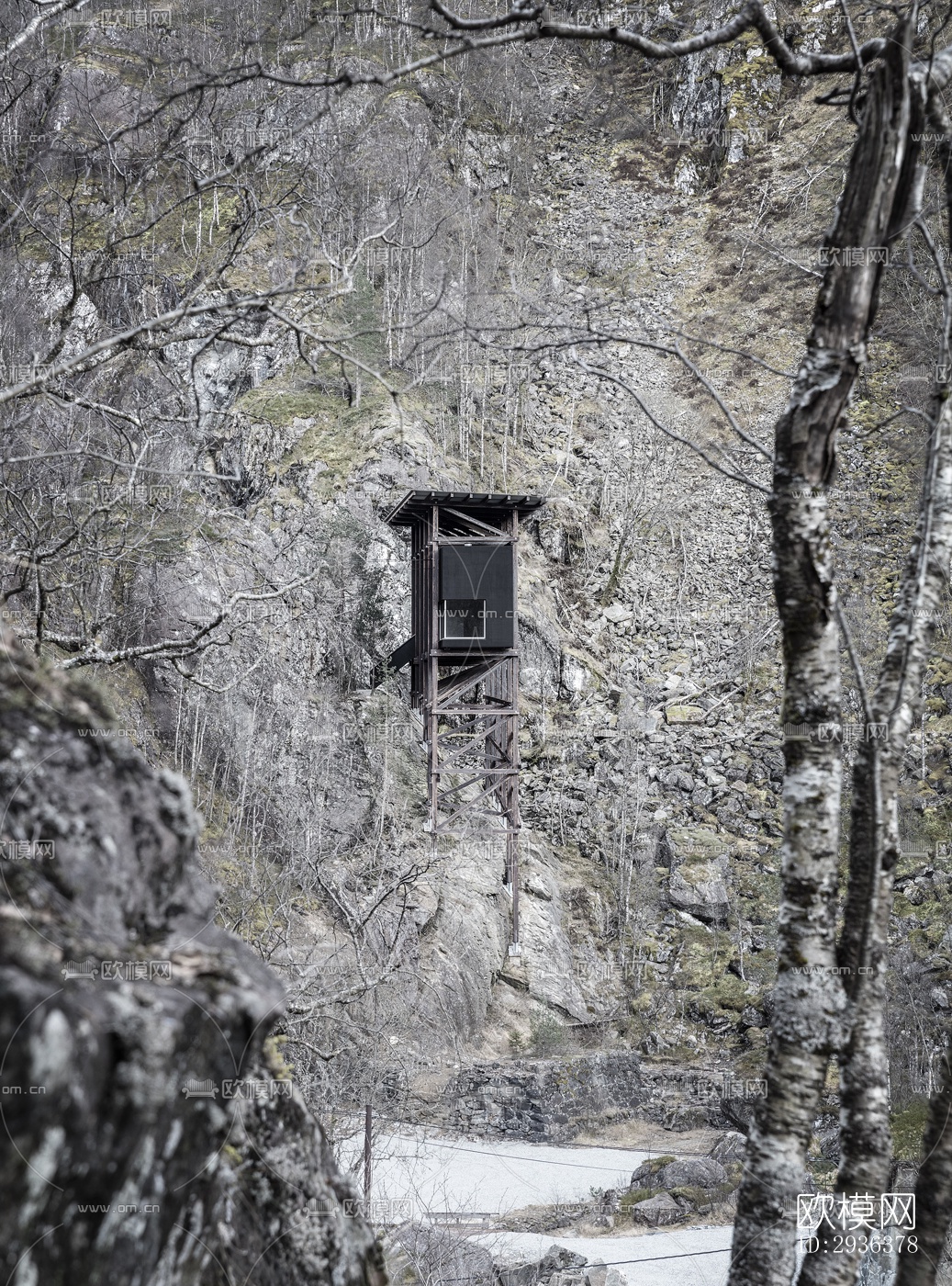 高级灰美术博物馆效果图下载（渲染图19）