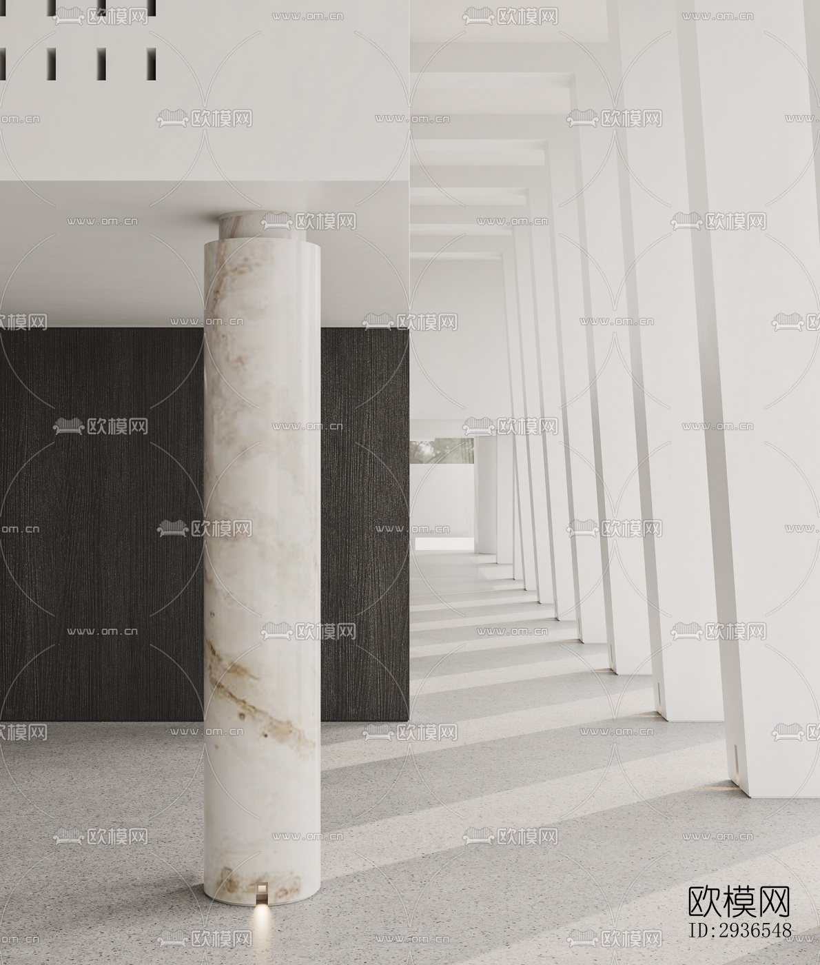 现代商务大堂效果图下载（渲染图12）