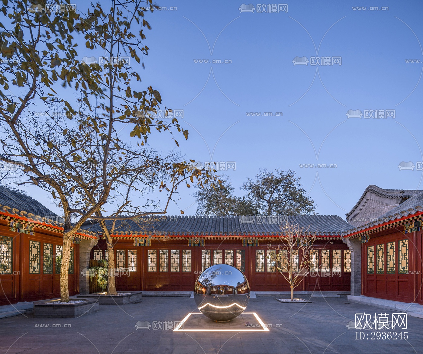 中式美术博物馆效果图下载（渲染图9）