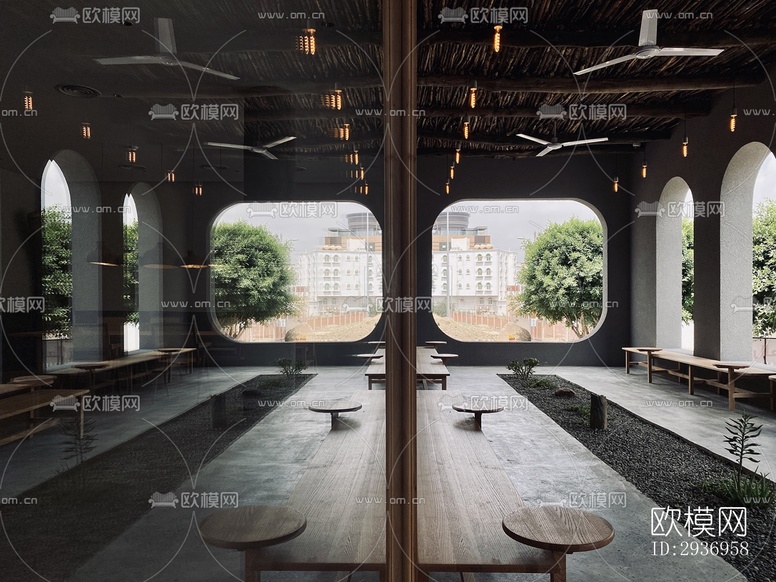 侘寂咖啡奶茶效果圖下載(渲染圖12)