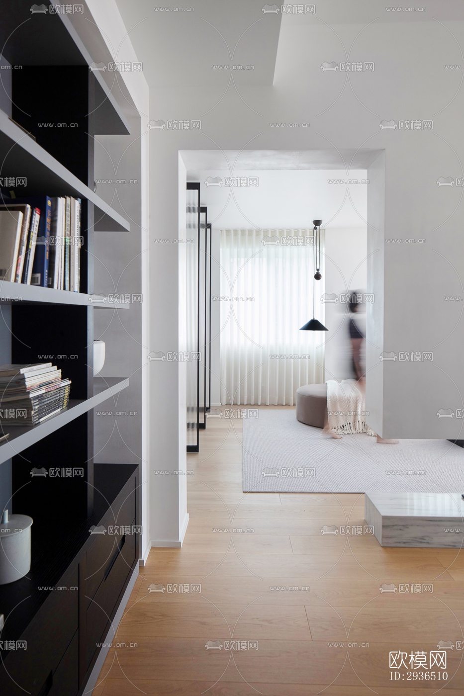 现代办公区效果图下载（渲染图15）