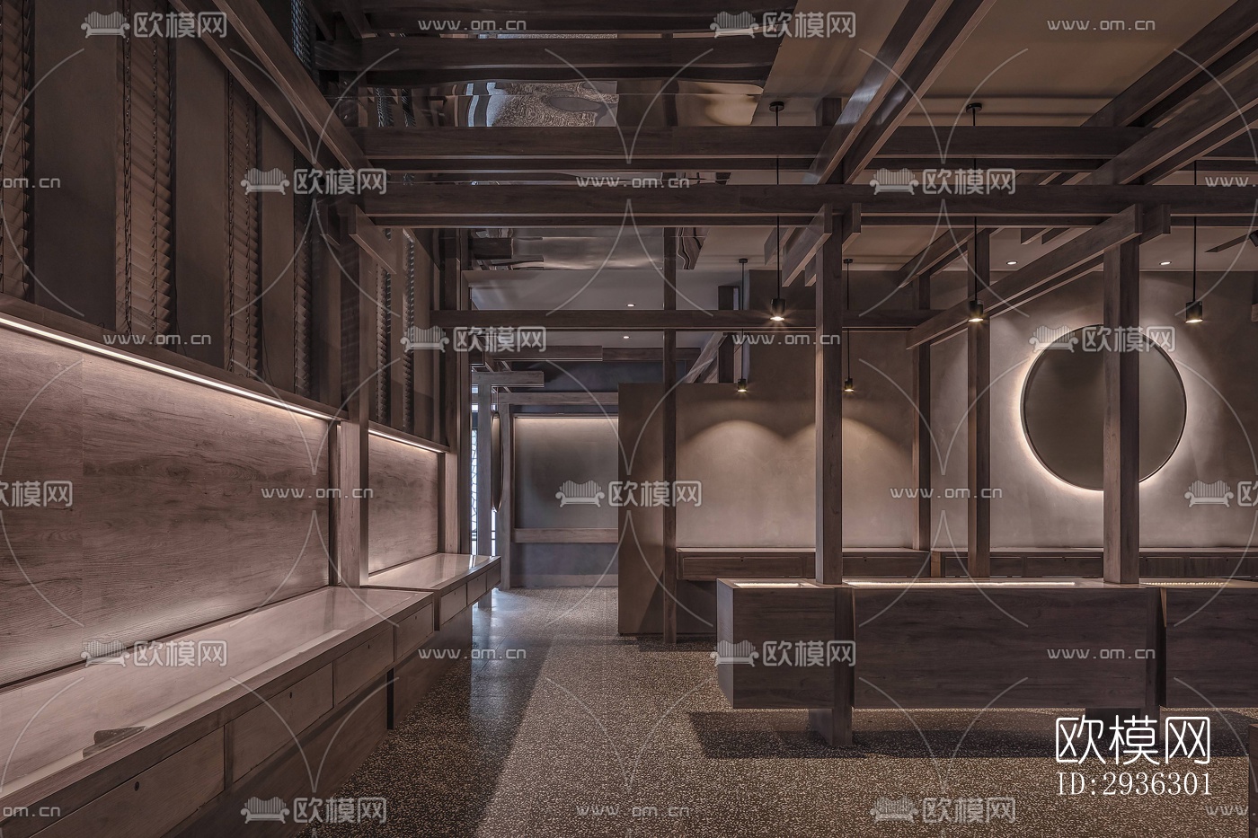 新中式美术博物馆效果图下载（渲染图7）