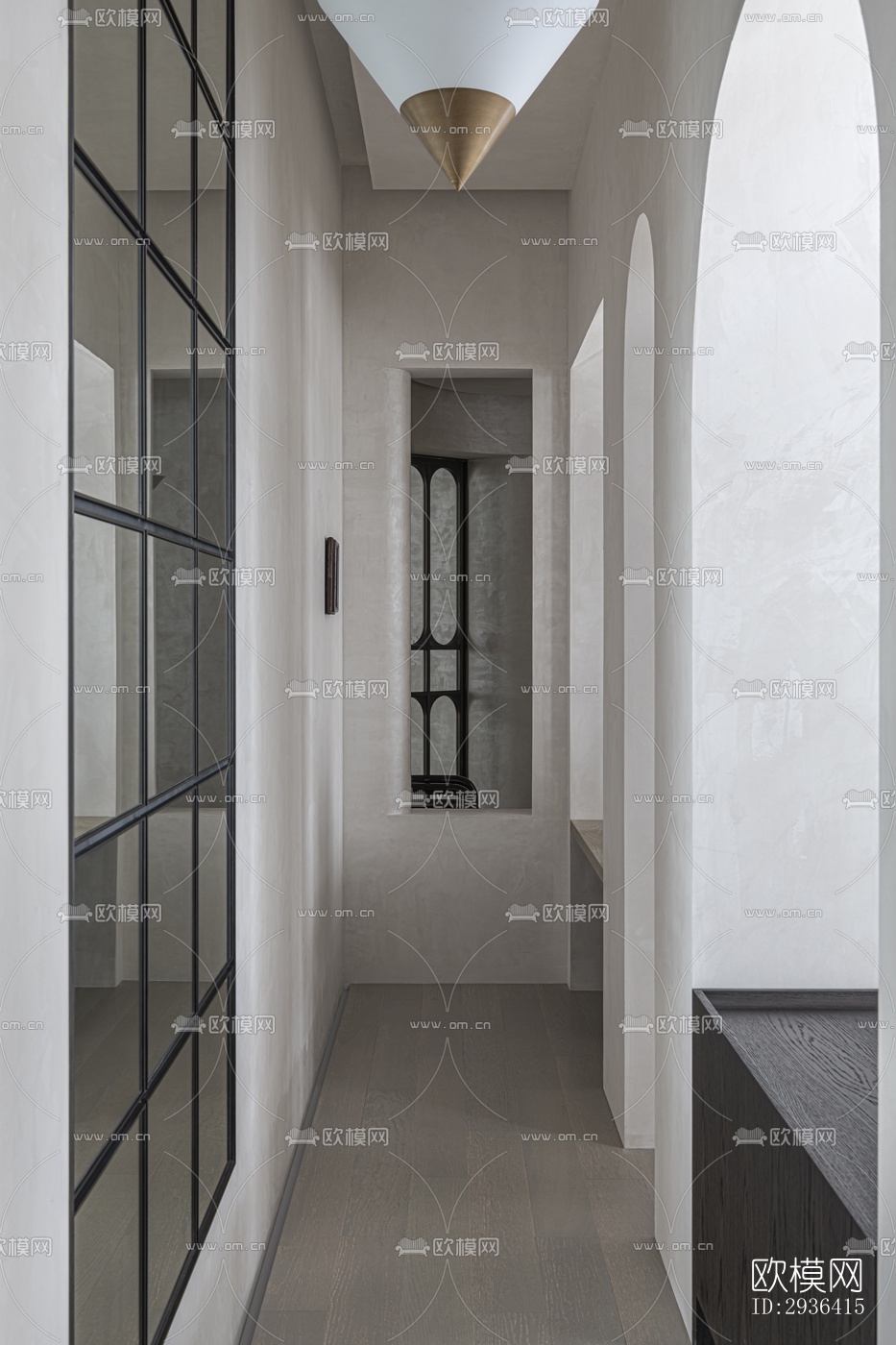 侘寂办公区效果图下载（渲染图14）