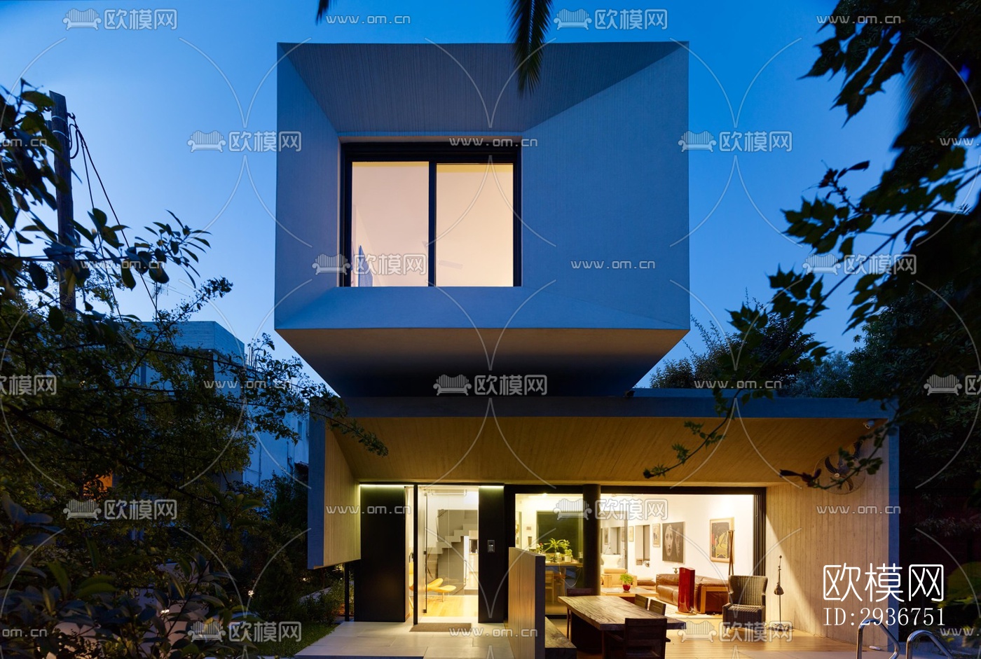 现代居住建筑效果图下载（渲染图11）