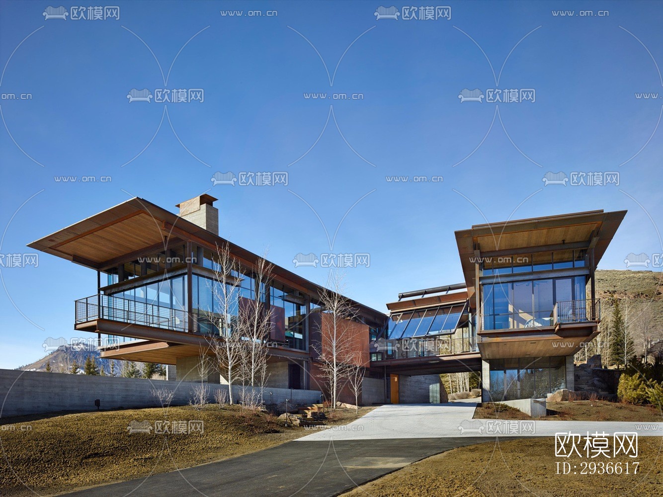 工业风居住建筑效果图下载（渲染图10）