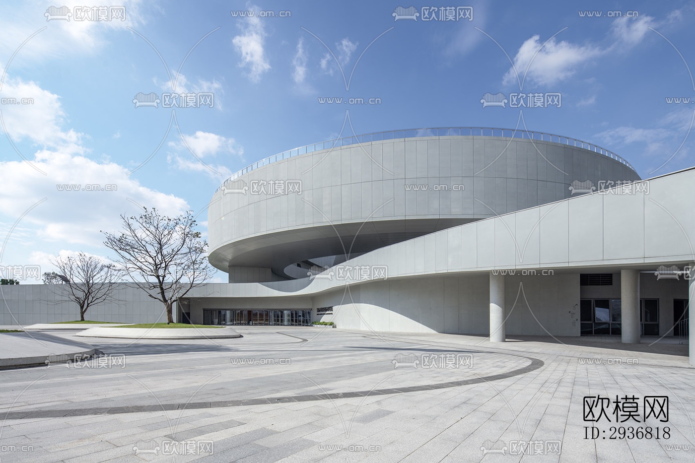 现代文体建筑效果图下载（渲染图14）