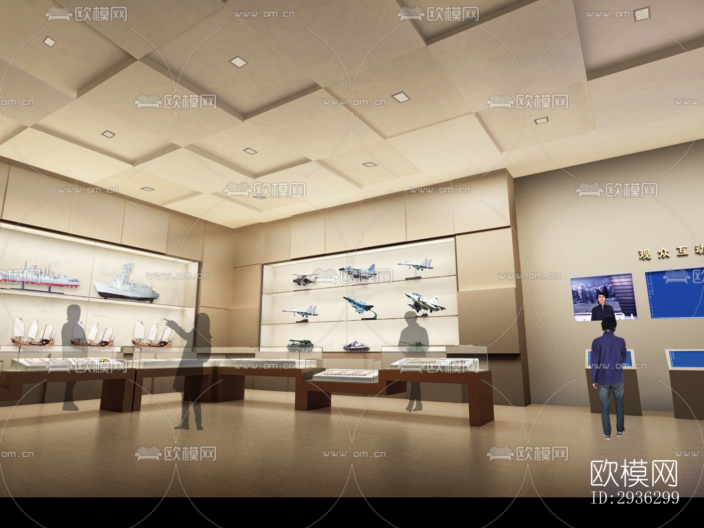 新中式美术博物馆效果图下载（渲染图17）