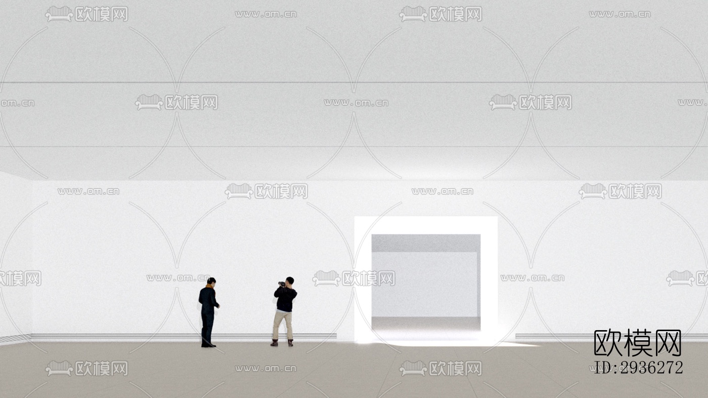 新中式美术博物馆效果图下载（渲染图4）