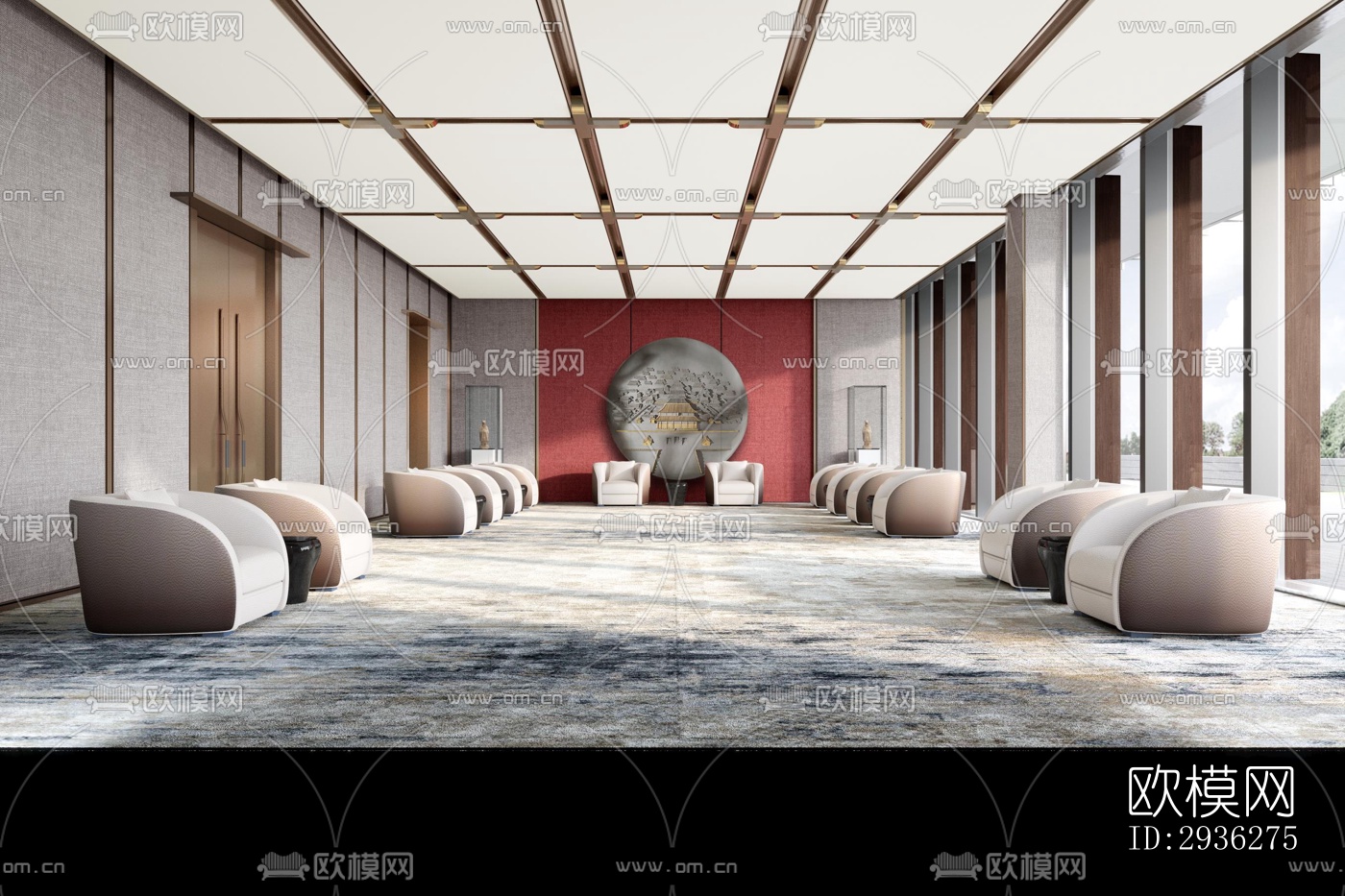 新中式美术博物馆效果图下载（渲染图8）