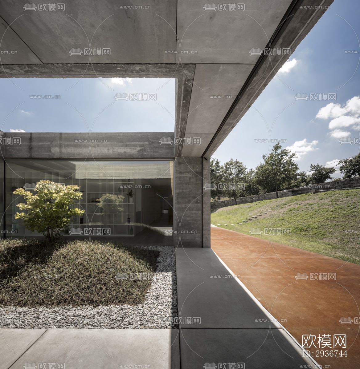 现代居住建筑效果图下载（渲染图19）