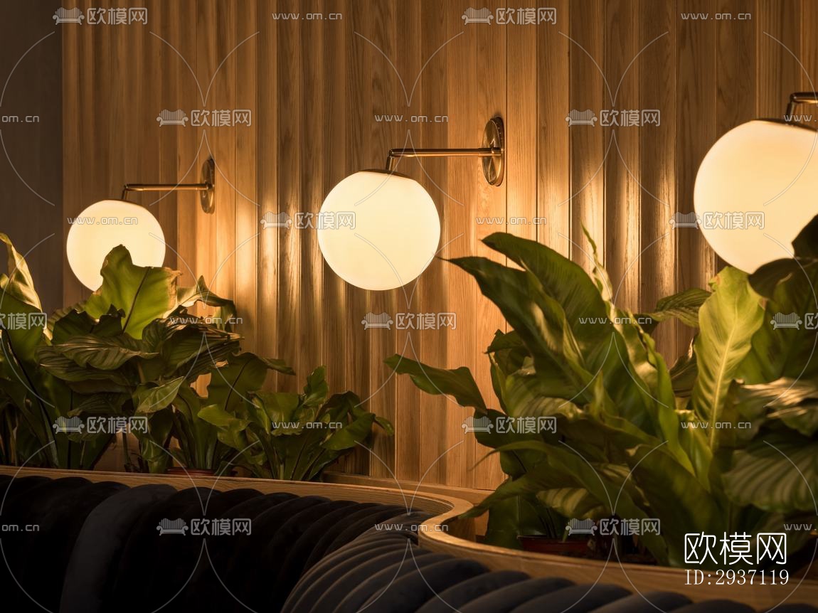 工业风西餐厅效果图下载（渲染图9）