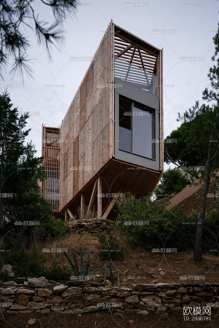 现代居住建筑效果图下载（渲染图11）