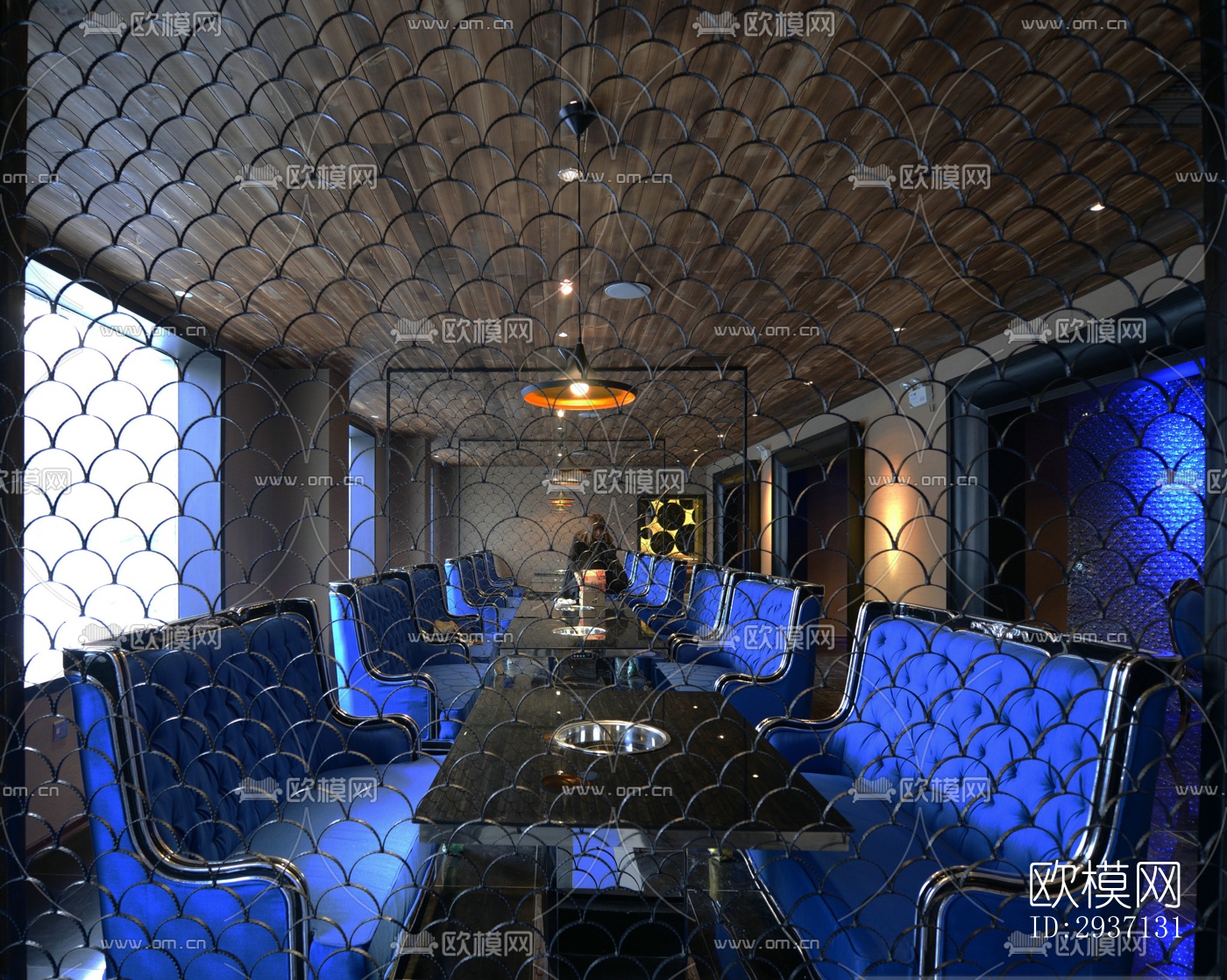 欧式西餐厅效果图下载（渲染图12）