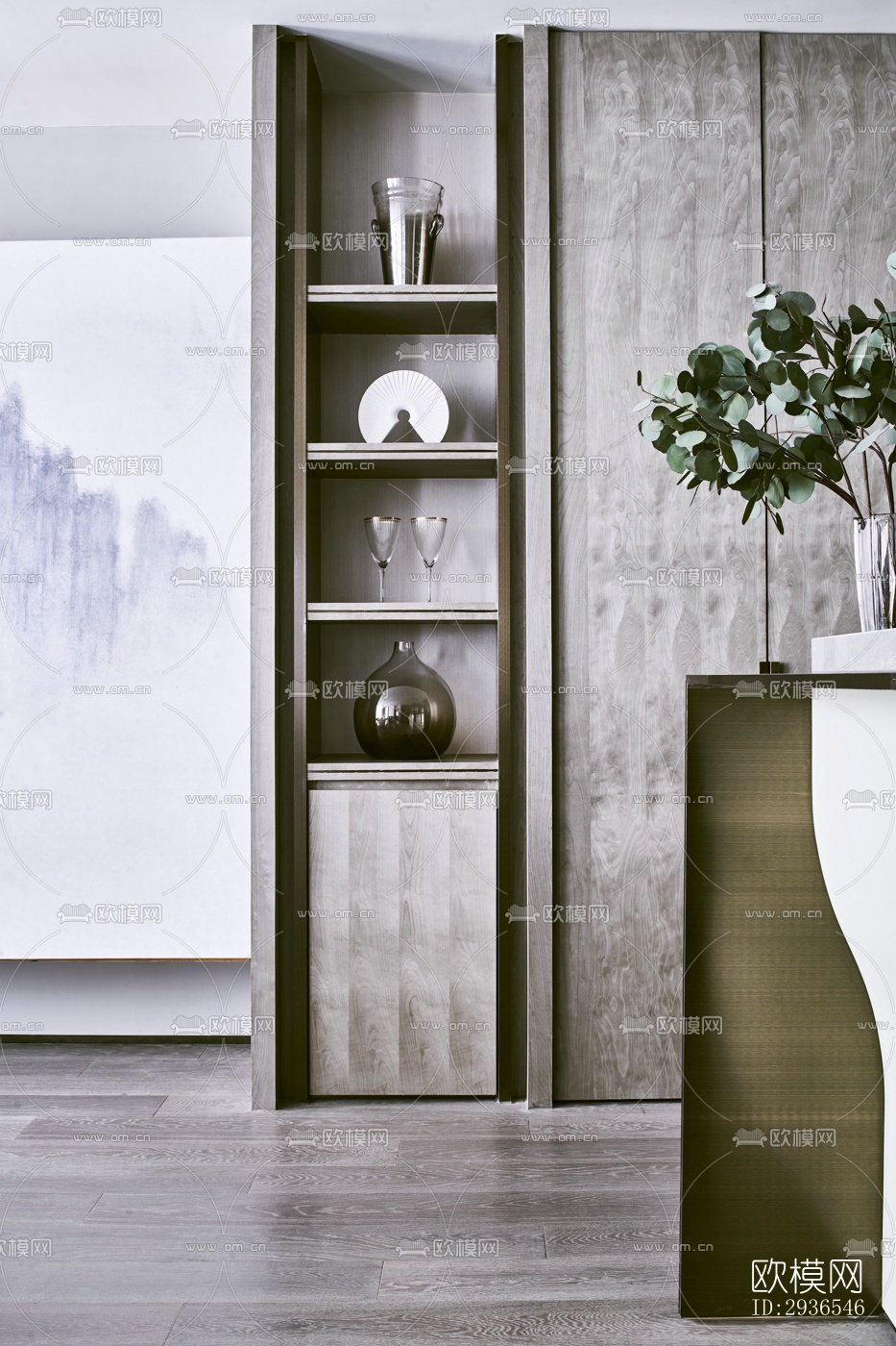 新中式商务大堂效果图下载（渲染图19）