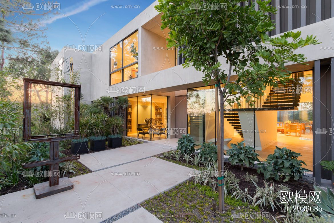 现代居住建筑效果图下载（渲染图10）